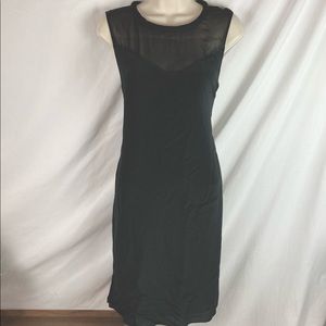 Rebecca Taylor Black Silk Dress with Shear Décolletage